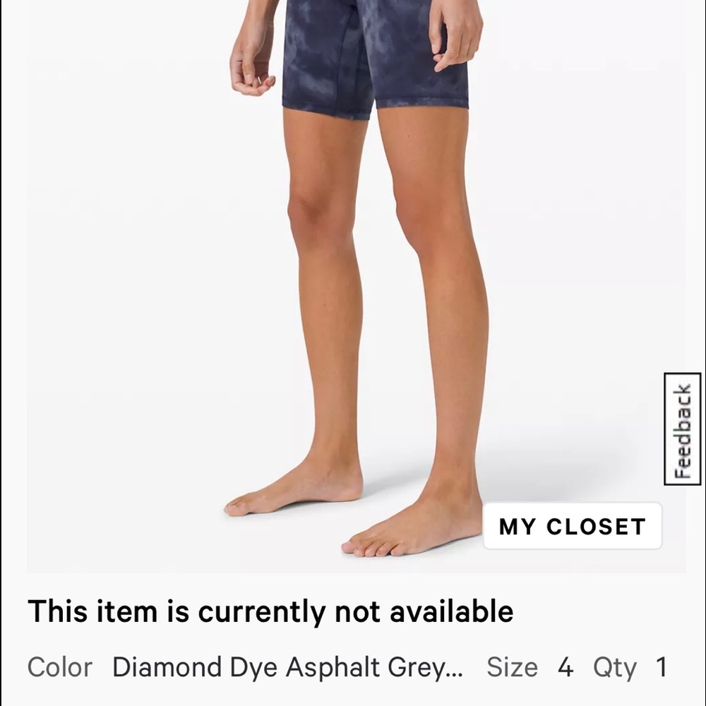 Align shorts 8 inch size 4 women’s